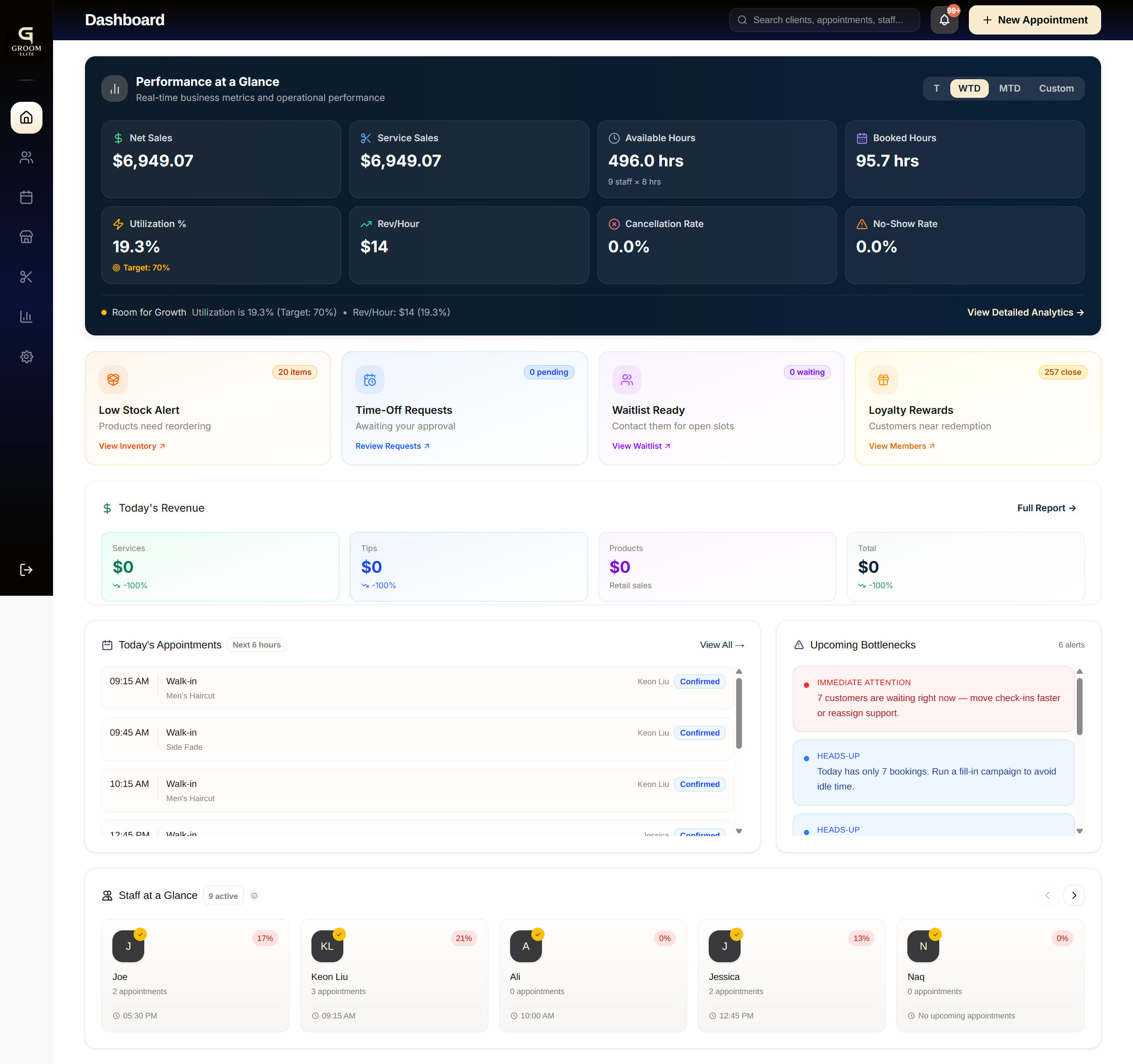dashboard mock